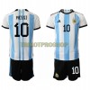 Original Trikotsatz Argentinien Lionel Messi 10 Heimtrikot WM 2022 Für Kinder